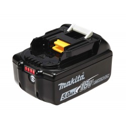 Batteria Makita 18V 5,0Ah mod. BL1850B ORIGINALE con indicatore di carica.